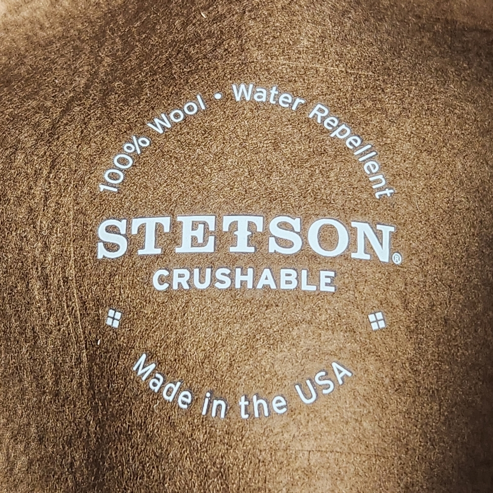 STETSON Men’s Snowden Hat Large Brown 100% Wool Crushable Western Fedora Outdoor - Picture 7 of 14